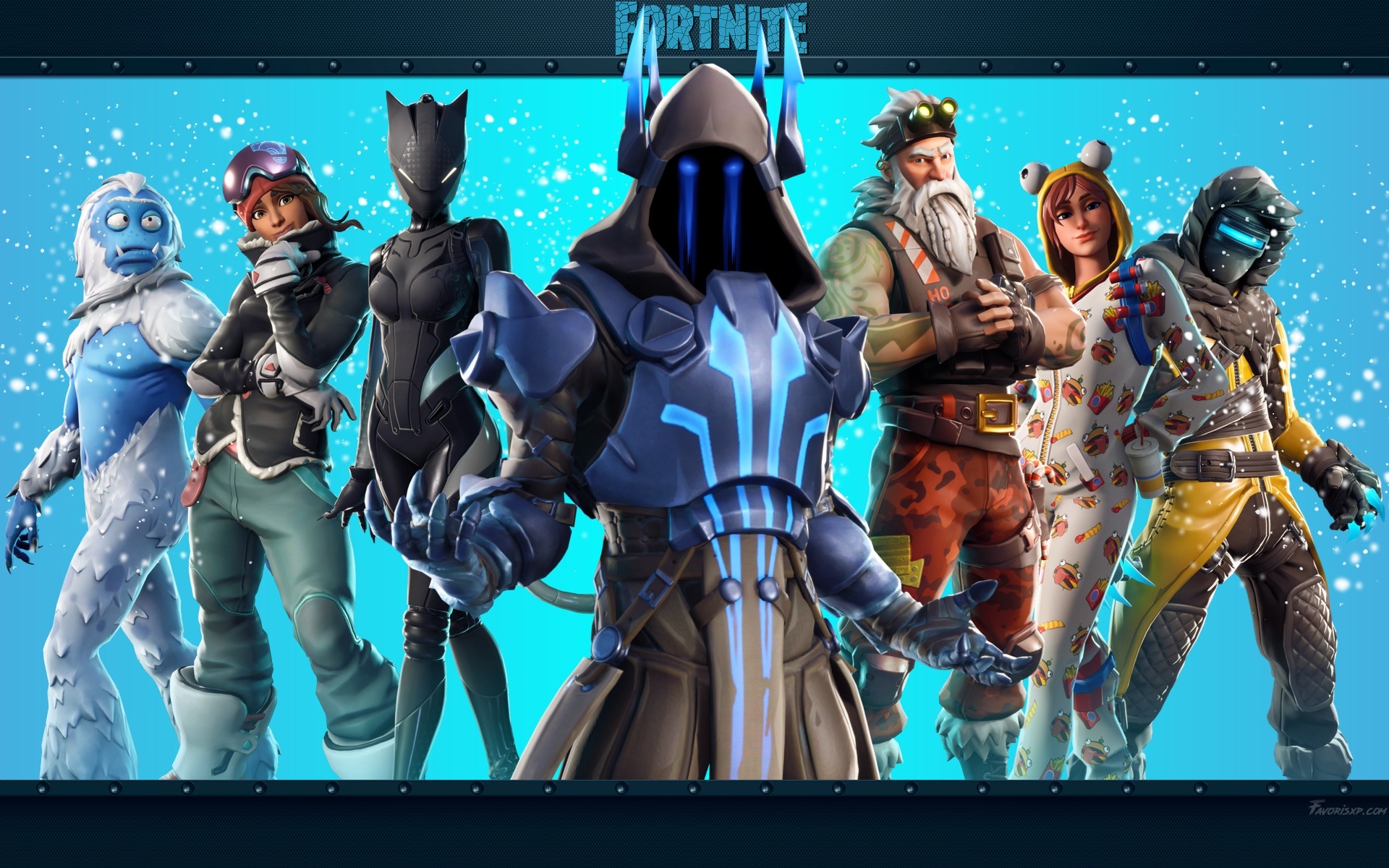 Fortnite Fonds D Ecran Hd Wallpaper De Bureau Gratuit Pour Pc - image des principaux personnages de la saison 7 du jeu video fortnite