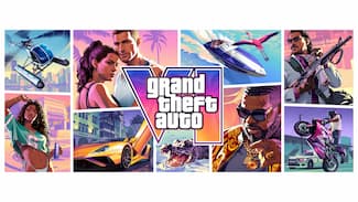 GTA 6 (Illustration arrière-plan blanc) image de fond d'écran.