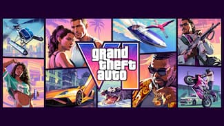 GTA 6 (Illustration arrière-plan violet) fond d'écran.