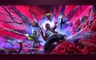 Fond d'écran du jeu vidéo Marvel's Guardians of the Galaxy.