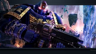 Lieutenant Titus des Ultramarines de Space Marine 2 : fond d'écran HD et/ou 4K.