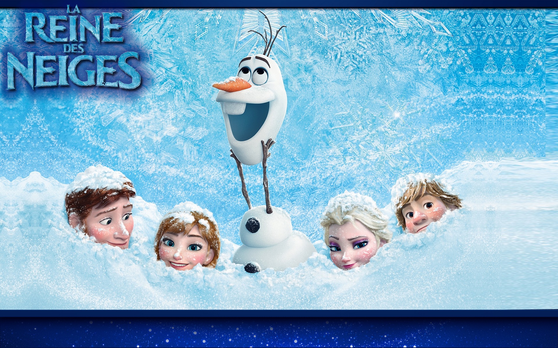 Personnages de La Reine des neiges dans la neige Fond d'écran - Image arrière-plan - Wallpaper Favorisxp