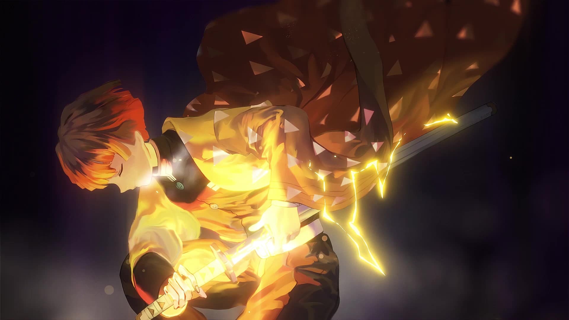 Fond D Ecran Demon Slayer Zenitsu Fond d'écran de Demon Slayer animé : images d'arrière-plan animées pour PC.
