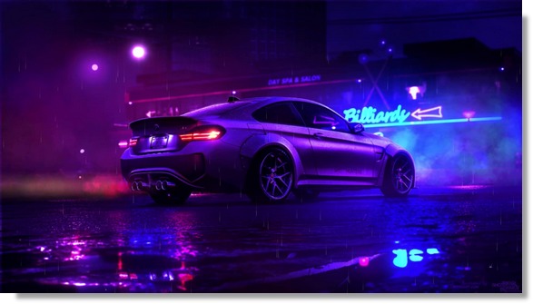 Voiture fond d'écran animé