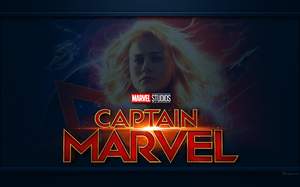 Fond d écran MARVEL (logo du film Captain Marvel) arrière-plan pour PC Wallpaper Design