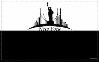 Silhouette de Liberty Island New York - Arrière-plan pour PC