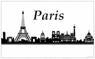 Silhouette de Paris - Arrière-plan pour PC