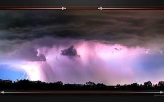 Orage nuages roses paysage fond d'écran.