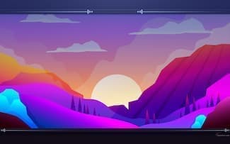 Minimaliste montagnes colorées paysage fond d'écran.
