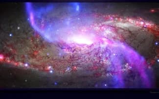 M106 Galaxie spirale fond d'écran HD.