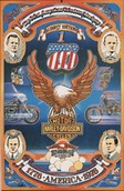 Reproduction de la peinture du bicentenaire américain, avec le logo Harley-Davidson d'un aigle aux ailes déployées.