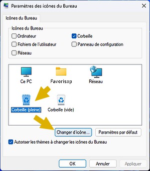 Capture d'écran #4 pour changer l'icône de la corbeille de Windows 11.