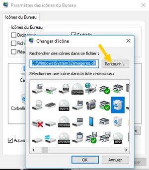Capture d'écran #5 pour changer l'icône de la corbeille de Windows 10.