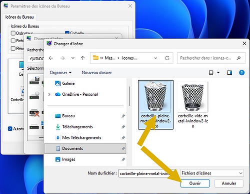 Capture d'écran #6 pour changer l'icône de la corbeille de Windows 11.