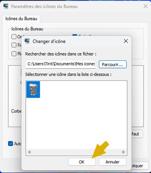 Capture d'écran #7 pour changer l'icône de la corbeille de Windows 11.