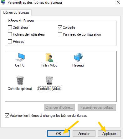 Capture d'écran #8 pour changer l'icône de la corbeille de Windows 10.