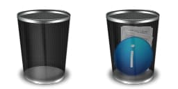 Deux icônes corbeille Windows conteneur noir et bleu.