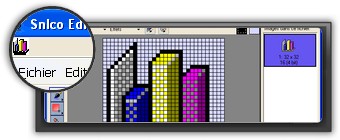 screenshot editeur icones SnIco Edit.