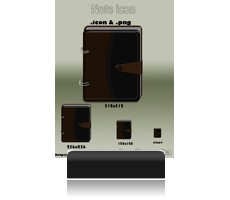 Icones bloc notes en cuir gratuits.