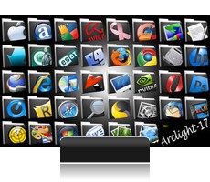 Icones dossier "GRID FOLDER ICONS" carbon.