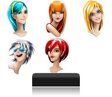 Icones de navigateurs filles gratuites.
