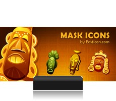 Icones masques tribaux gratuites.