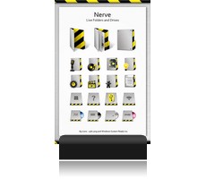 Icones dossiers et lecteurs gratuits jaune et noir.