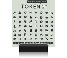 Icones "Token" noir.