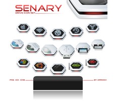 Icones dossiers Senary Windows gratuits.