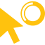 Cursor mouse yellow icon. 