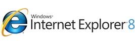 logo et texte: Internet Explorer 8.
