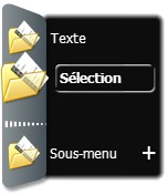 Screenshot Barre & Menu lanceur application.