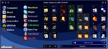 screenshot lanceur applications SIDESLIDE.
