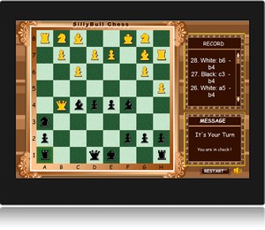 Screenshot du jeu d'checs en ligne silly bull chess.