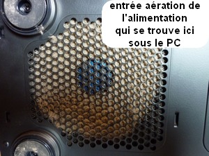Illustration Fig.8 : nettoyer le ventilateur de l'alimentation du PC.