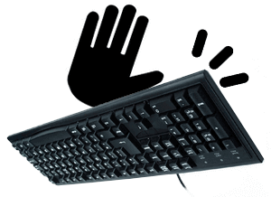 Illustration Fig.2 : nettoyer le clavier de son ordinateur.