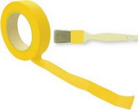 Pinceau de nettoyage PC entouré d'adhésif isolant. Pinceau de nettoyage PC entouré d'adhésif isolant.