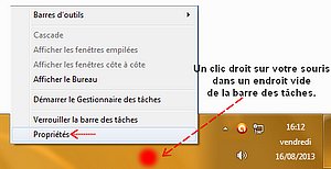 Barre des tche Windows 7.