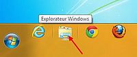 Ouverture Explorateur Windows 7 par son icône barre des tâches.