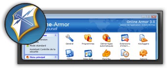 Pare-feu gratuit: Online Armor Free. Logo du pare-feu Online Armor Free.