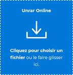 Interface de convertion de fichier RAR en ZIP en ligne Unrar.online.