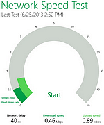 Illustration du test de vitesse Internet - Network Speed Test - pour Windows 10