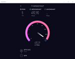 Illustration du test de vitesse Internet Ookla pour Windows 10