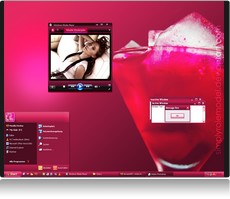 Sreenshot Th�me XP pink VS - Cherry.