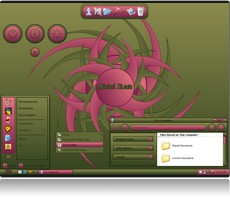 Theme Xp pink Metal Rose.