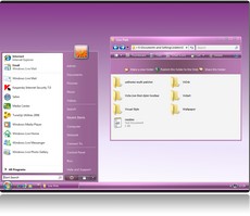Theme Xp pink Vista live pink.
