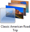 Screenshot du themepack Windows 7 Classic American Road Trip.