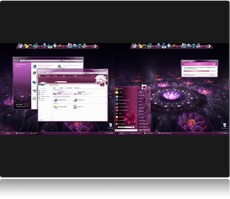 Screenshot Theme vista violet Purple Flowers.