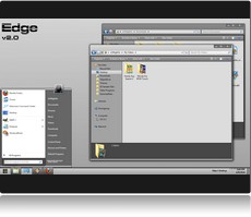 Screenshot Th�me windows 7 Edge 2.0 gris.