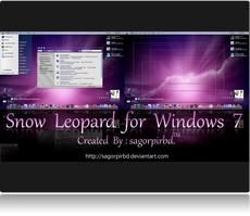 Screenshot Th�me Snow Leopard pour Windows 7.